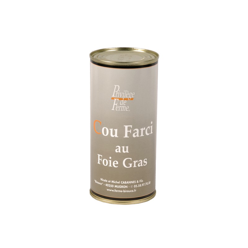 Cou de canard farci au foie gras